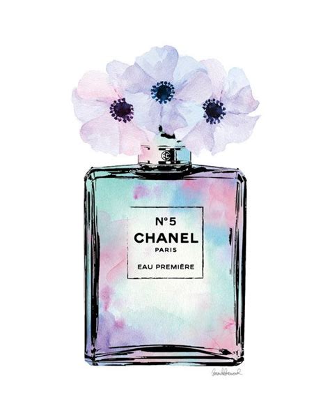 chanel perfume watercolor|Chanel bottle painting price.